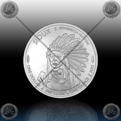 1oz ZDA $1 "SIOUX BIVOL" 2015